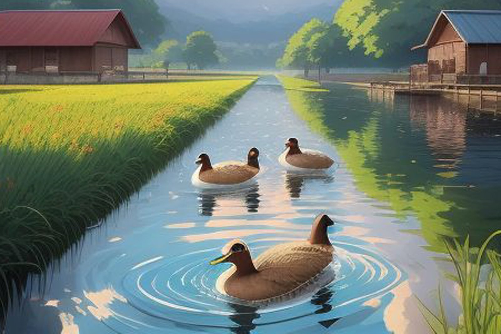 duck and fish integrated farming